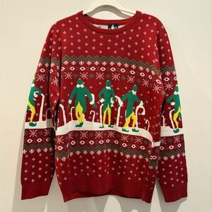 Red Holiday ELF Crewneck Sweater